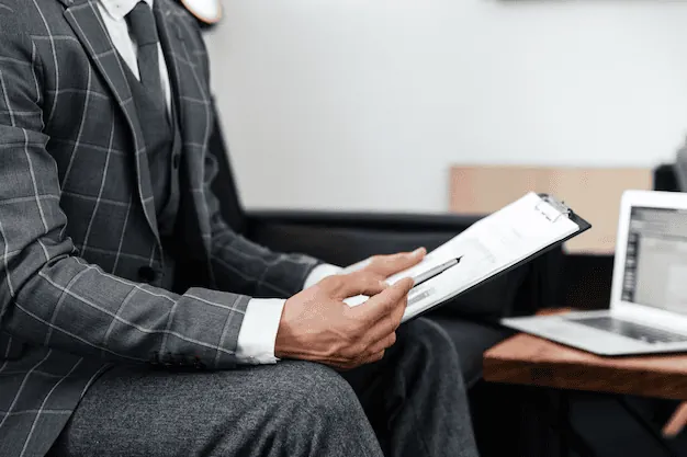lawyer reading a book