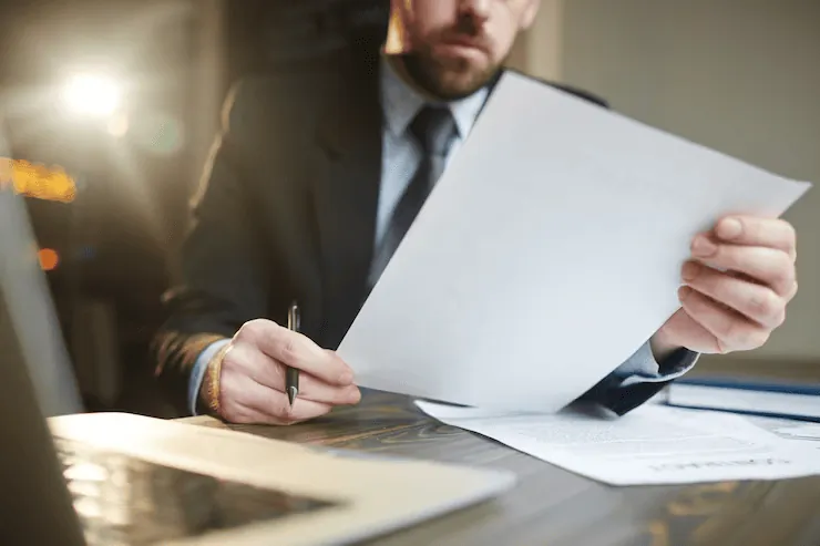 lawyer checked documents