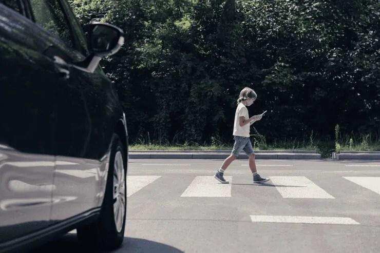 pedestrian at the crossing