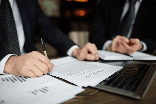 filling in the documents